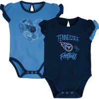 Newborn & Infant Navy/Light Blue Tennessee Titans Too Much Love Two-Piece Bodysuit Set