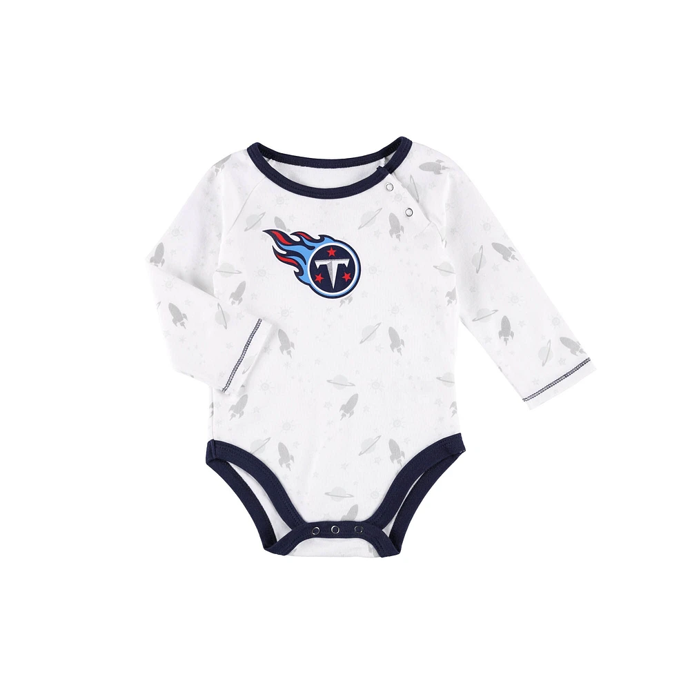 Ensemble pantalon et bonnet pour nouveau-né bébé blanc/bleu marine Tennessee Titans Dream Team