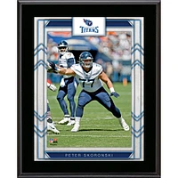 Plaque de joueur sublimée Peter Skoronski Tennessee Titans 10,5" x 13"