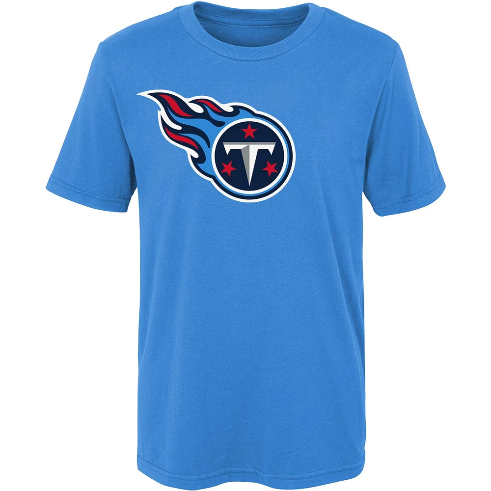 T-shirt préscolaire bleu clair avec logo primaire Tennessee Titans