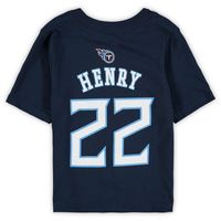 Preschool Navy Derrick Henry Tennessee Titans Mainliner Player Name & Number T-Shirt