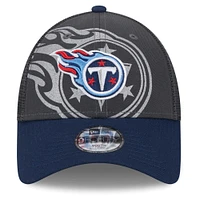 Preschool New Era Graphite/Navy Tennessee Titans Reflect 9FORTY Adjustable Hat