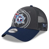 Preschool New Era Graphite/Navy Tennessee Titans Reflect 9FORTY Adjustable Hat