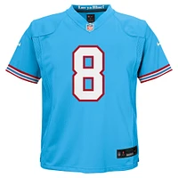 Maillot de jeu joueur alternatif Nike Will Levis bleu clair des Tennessee Titans pour enfants d'âge préscolaire