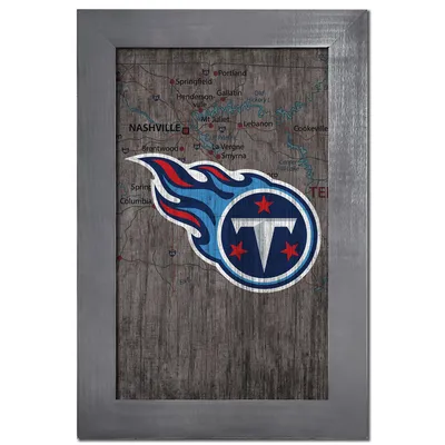 Tennessee Titans 11'' x 19'' Framed Team City Map Sign