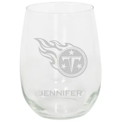 Tennessee Titans 15oz. Personalized Stemless Etched Glass Tumbler