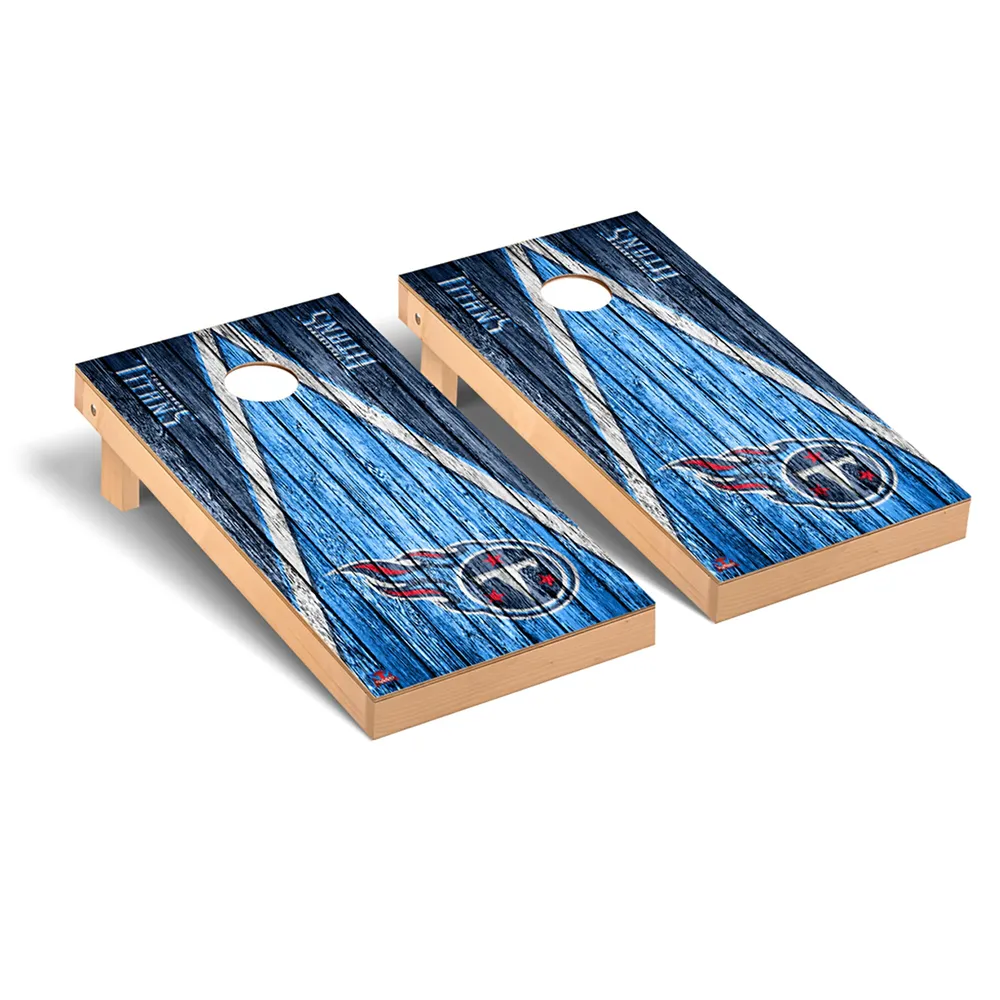 Tennessee Titans Alternating Wood Look Triangle Cornhole Boards - NFL