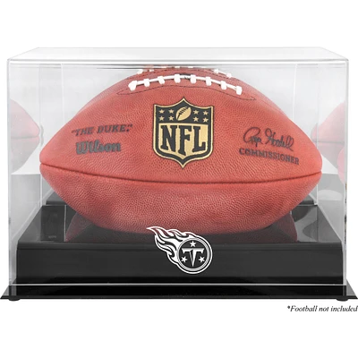 Vitrine de présentation du logo de football à base noire des Tennessee Titans avec dos en miroir