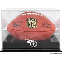 Vitrine de présentation du logo de football à base noire des Tennessee Titans avec dos en miroir