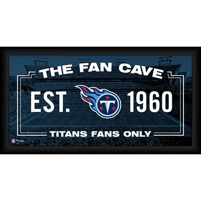 Tennessee Titans Encadré 10" x 20" Fan Cave Collage