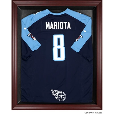 Vitrine de présentation encadrée en acajou pour maillots des Titans du Tennessee