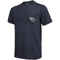 Tennessee Titans Majestic Threads Tri-Blend Pocket T-Shirt - Navy