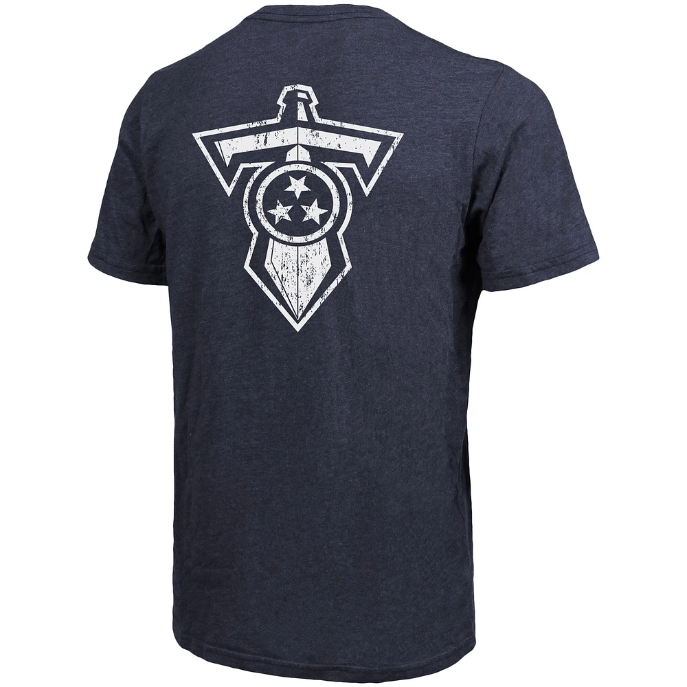 Tennessee Titans Majestic Threads Tri-Blend Pocket T-Shirt - Navy