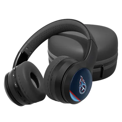 Tennessee Titans Stripe Design Wireless Bluetooth Headphones With Case