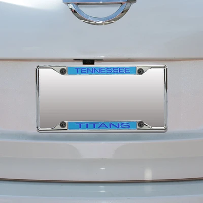 Tennessee Titans Top & Bottom Mirror With Color Letters License Plate Frame