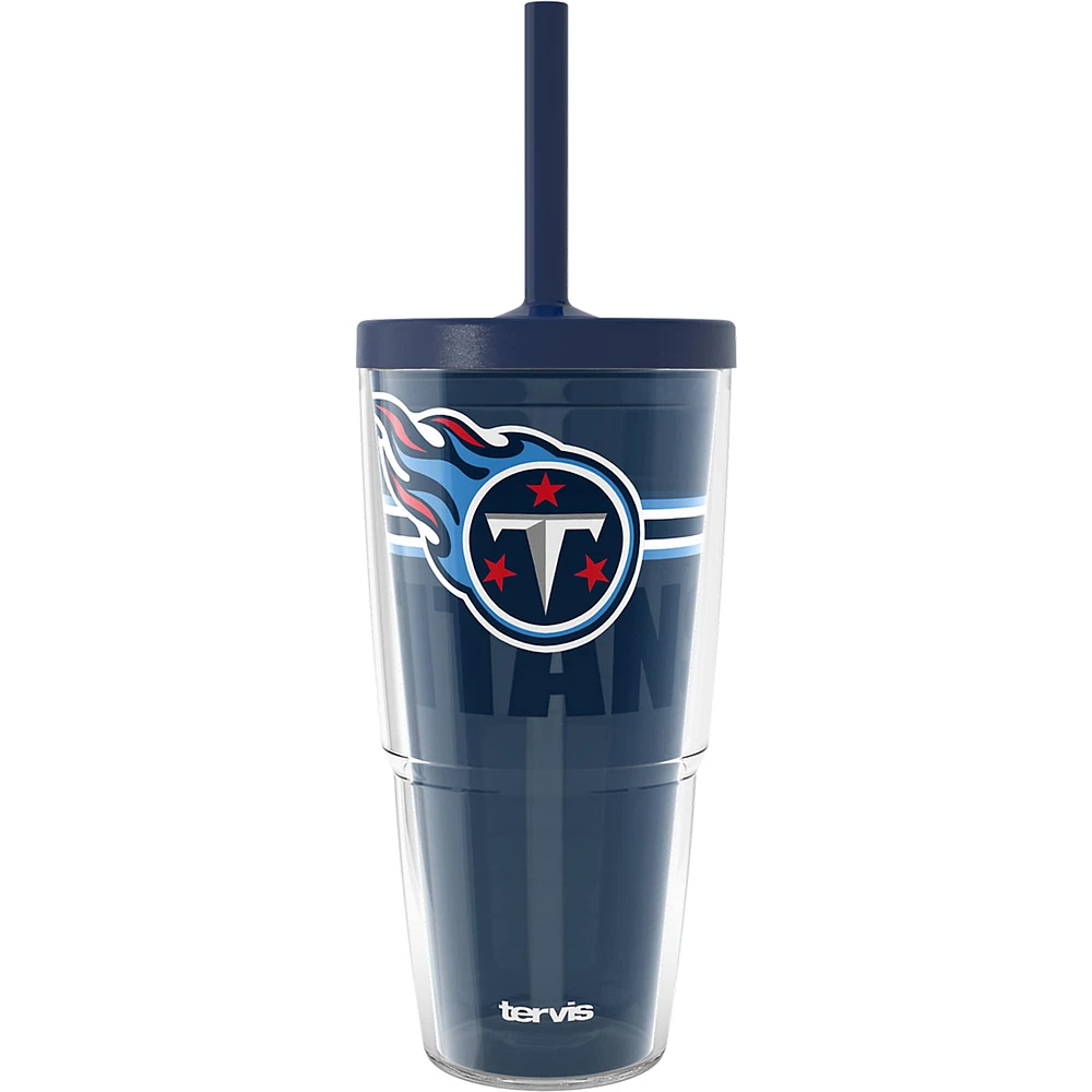 Gobelet classique Tervis Tennessee Titans de 24 oz avec couvercle à paille Go the Distance