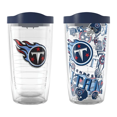 Tervis Tennessee Titans paquet de deux 16oz. Ensemble de gobelets classiques Allover