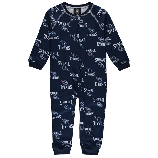 Houston Texans Infant Piped Raglan Full Zip Coverall - Navy Blue