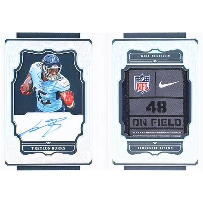 Treylon Burks Tennessee Titans dédicacé 2022 Panini National Treasures Laundry Tag Booklet #RFE-TB #4/5 Rookie Card