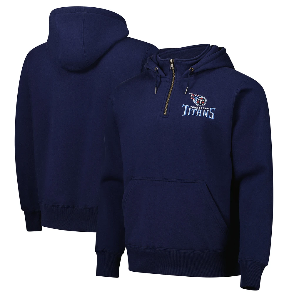 Unisex Dunbrooke  Navy Tennessee Titans Defender Quarter-Zip Hoodie