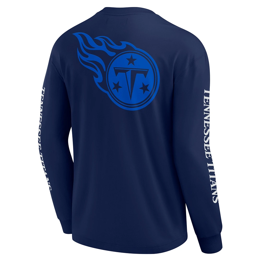 Unisex Fanatics  Navy Tennessee Titans Elements Strive Long Sleeve T-Shirt