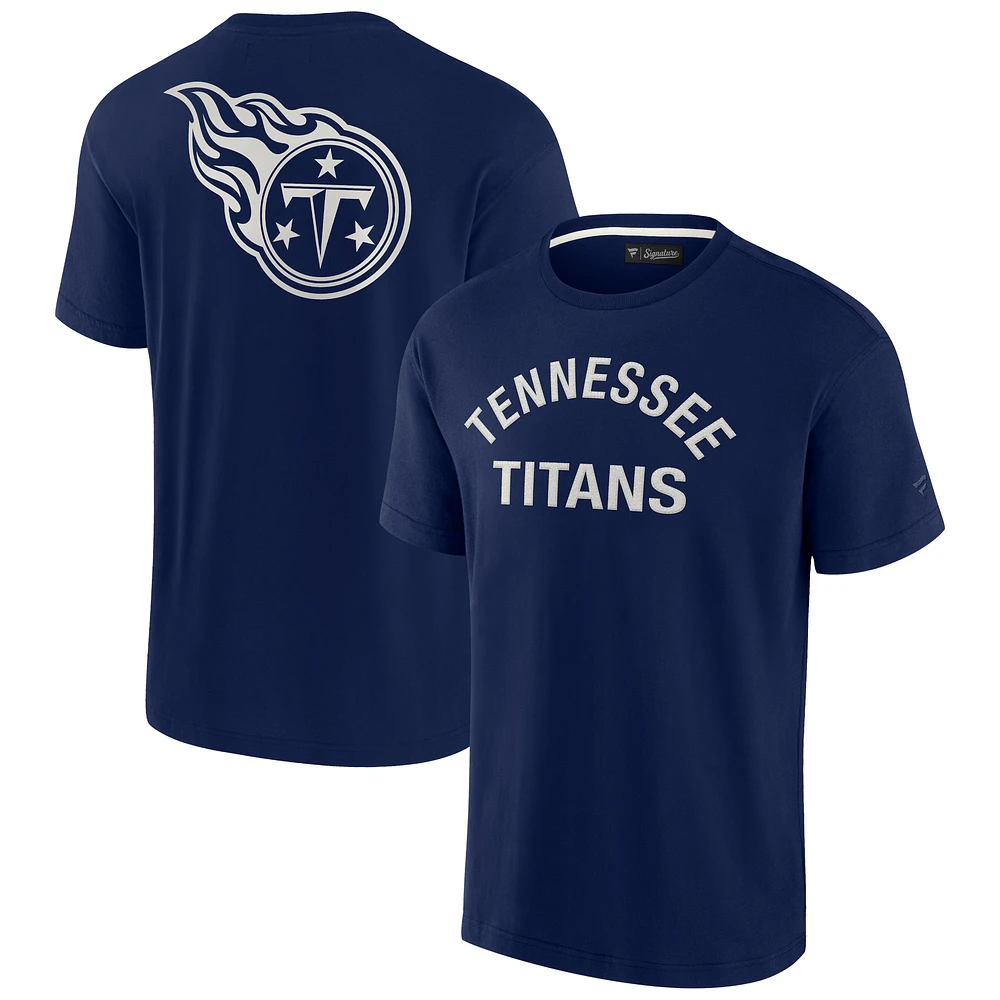 T-shirt unisexe Fanatics Navy Tennessee Titans Elements super doux à manches courtes