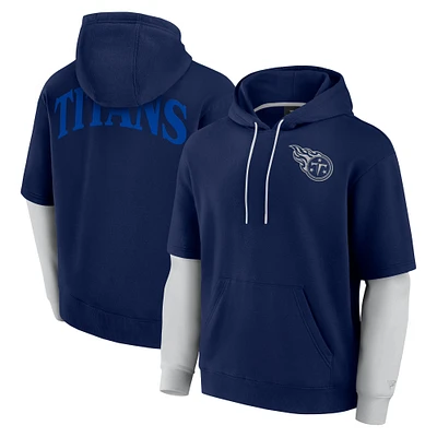 Sweat à capuche unisexe Fanatics bleu marine Tennessee Titans Sleek Elements