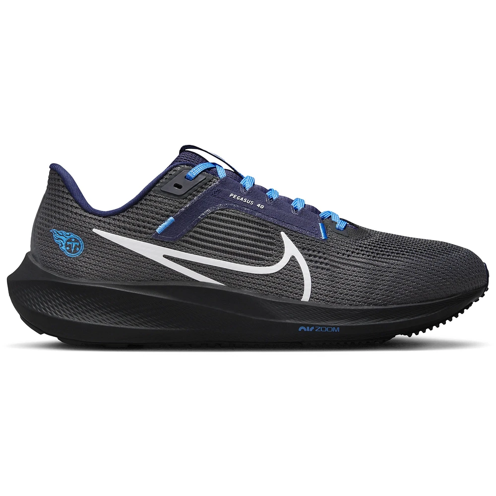 Unisex Nike  Anthracite Tennessee Titans Zoom Pegasus 40 Running Shoe