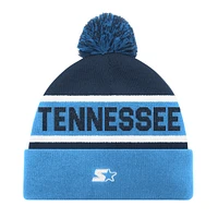 Bonnet unisexe en tricot bleu clair avec pompon des Tennessee Titans