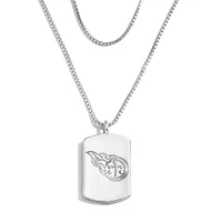 WEAR by Erin Andrews x Baublebar Tennessee Titans Collier en argent avec étiquette de chien