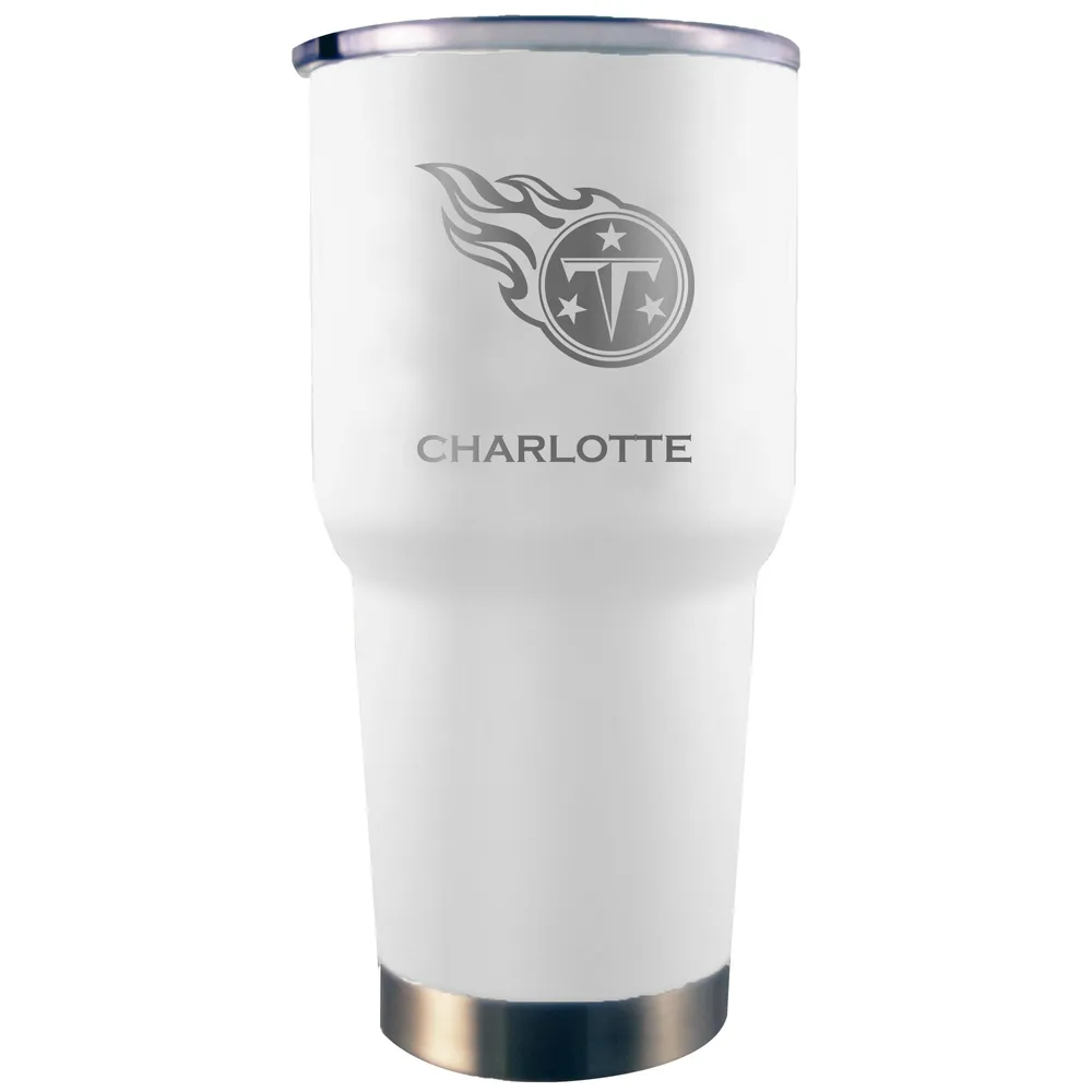 Lids Tennessee Titans 30oz. Personalized Etched Tumbler - White