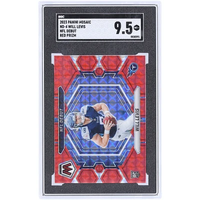 Will Levis Tennessee Titans 2023 Panini Mosaic Red Prizm #ND-4 SGC Authenticated 9.5 Rookie Card