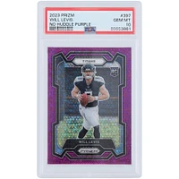 Will Levis Tennessee Titans 2023 Panini Prizm No Huddle Purple Prizm #397 #35/35 PSA Authenticated 10 Rookie Card
