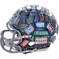 Will Levis Tennessee Titans Autographed Riddell Speed Mini Helmet - Art by Charles Fazzino - QL84439498