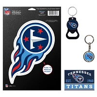 Lot de 4 porte-clés et aimants WinCraft Tennessee Titans