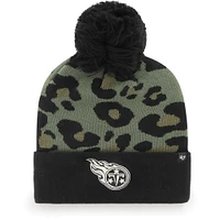 Women's '47 Green/Black Tennessee Titans Bagheera Cuffed Knit Hat with Pom