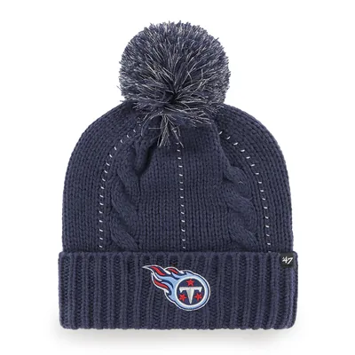 Tennessee Titans '47 Women's Bauble Cuffed Knit Hat with Pom - Navy