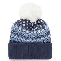 Bonnet en tricot à revers Elsa '47 Navy Tennessee Titans pour femmes avec pompon