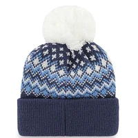 Women's '47 Navy Tennessee Titans Elsa Cuffed Knit Hat with Pom