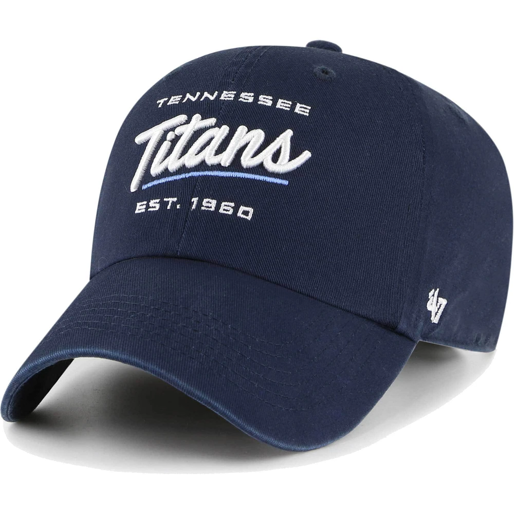 Women's '47 Navy Tennessee Titans Sidney Clean Up Adjustable Hat