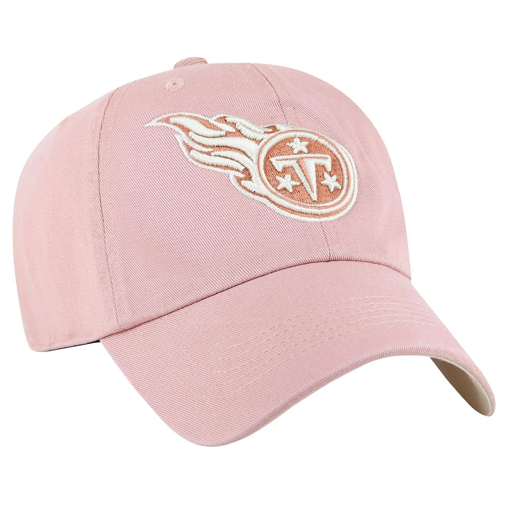 Women's '47  Pink Tennessee Titans Ballpark Cheer Dusty Rose Clean Up Adjustable Hat