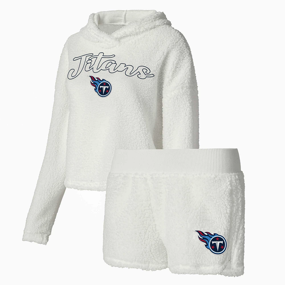 Concepts Sport Tennessee Titans Fluffy Pullover Sweatshirt & Shorts Sleep Set