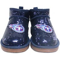 Bottines à paillettes Cuce Tennessee Titans bleu marine pour femmes