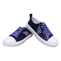 Baskets à paillettes Cuce pour femmes, bleu marine, Tennessee Titans Team