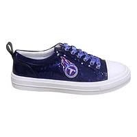 Women's Cuce Navy Tennessee Titans Team Sequin Sneakers