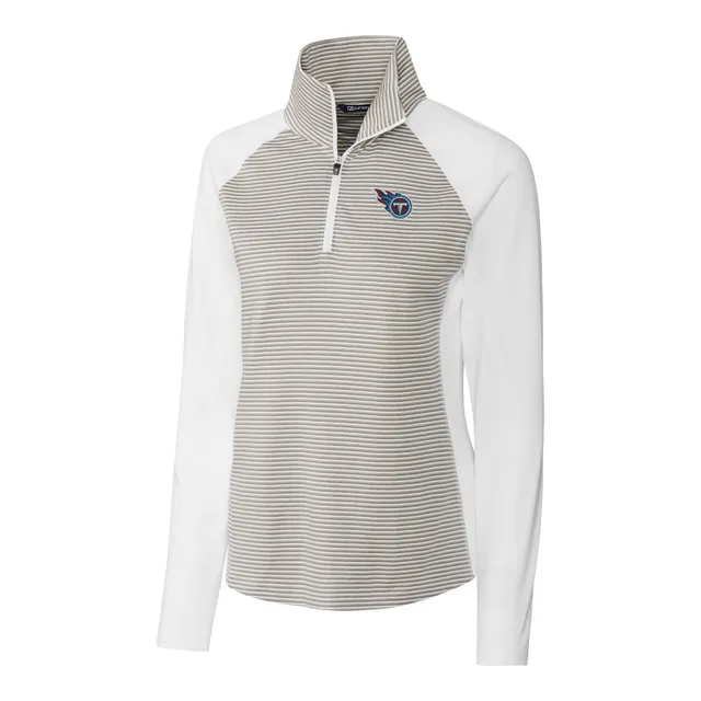 Lids Miami Dolphins Cutter & Buck Traverse Stripe Stretch Quarter-Zip  Pullover Top