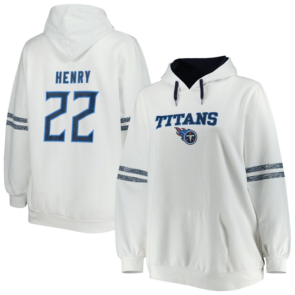 Lids Derrick Henry Tennessee Titans Women's Plus Name & Number Pullover  Hoodie - White/Navy