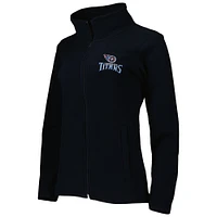 Women's Dunbrooke Navy Tennessee Titans Hayden Polar Fleece Full-Zip Jacket