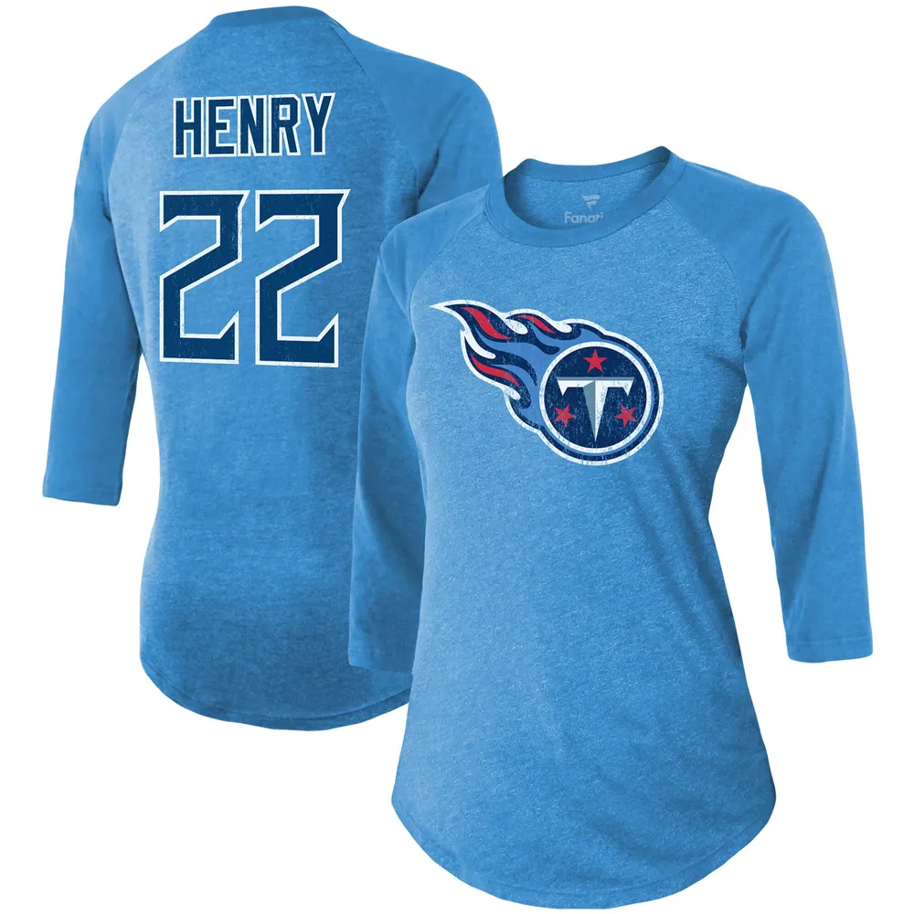Lids Derrick Henry Tennessee Titans Fanatics Branded Women's Team Player  Name & Number Tri-Blend Raglan 3/4-Sleeve T-Shirt - Light Blue