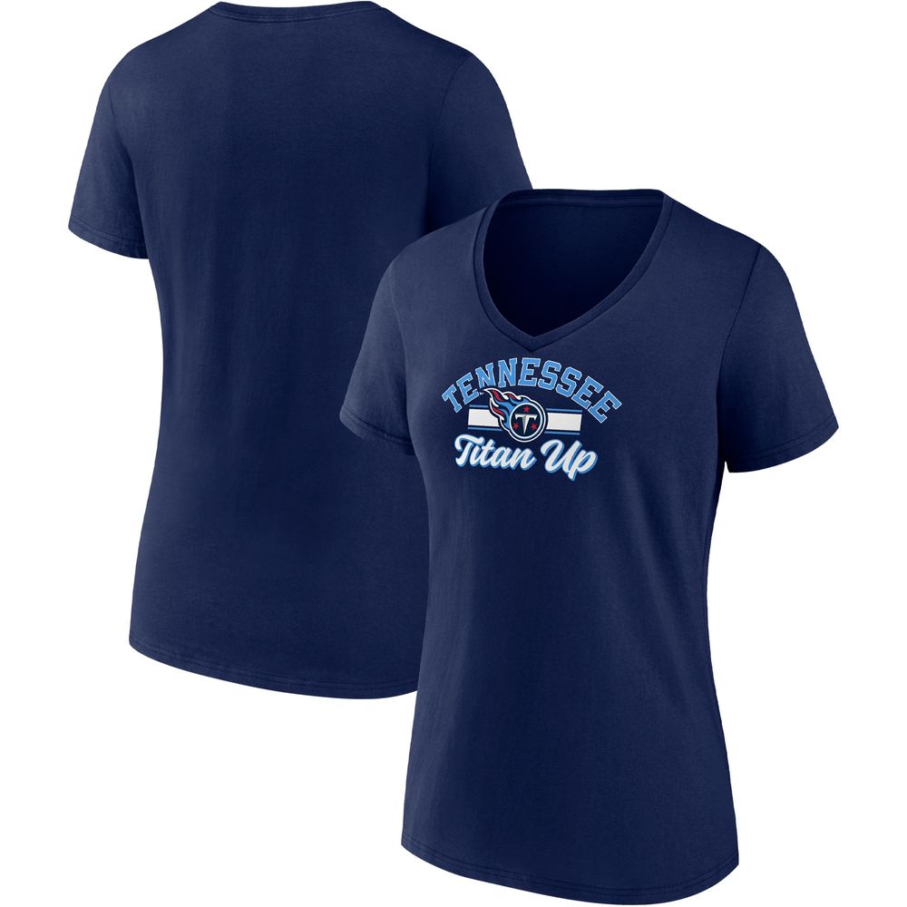 Fanatics Branded Women's Fanatics Branded Navy Tennessee Titans Slogan  V-Neck T-Shirt